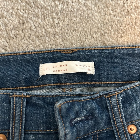 LC Lauren Conrad Dark Blue Super Skinny Jeans - Picture 2 of 3